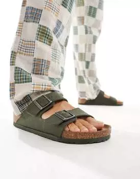 Сандалии Birkenstock Arizona из замши шалфейного цвета