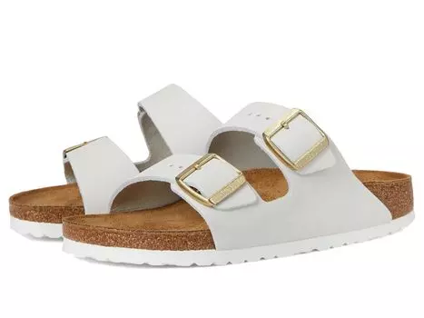Сандалии Birkenstock Arizona - Nubuck Leather, цвет Antique White