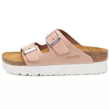 Сандалии Birkenstock Arizona Platform Flex Nubuck, светло-розовый