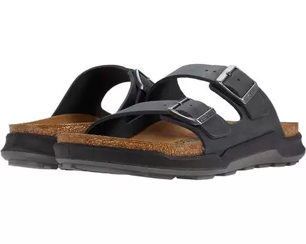 Сандалии Birkenstock Arizona Rugged, цвет Black Oiled Leather