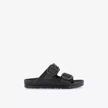 Сандалии Birkenstock Аризона с крупной пряжкой резиновые, черный