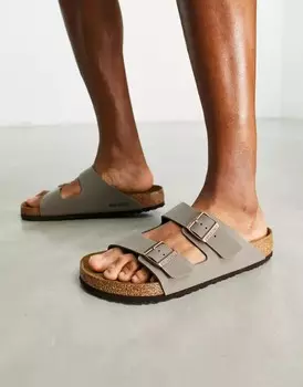 Сандалии Birkenstock Arizona с принтом бирко-флора и камнями