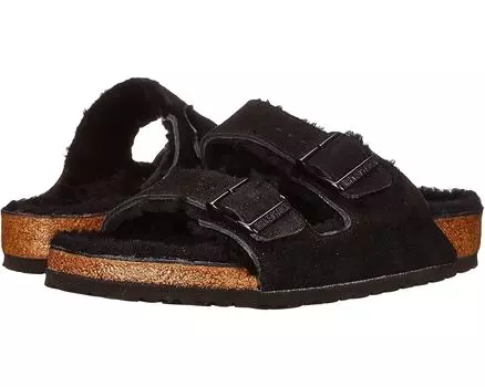 Сандалии Birkenstock Arizona Shearling - Suede (Unisex), черный