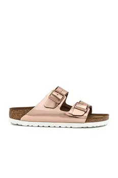 Сандалии BIRKENSTOCK Arizona Soft Footbed, цвет Metallic Copper