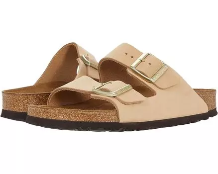 Сандалии Birkenstock Arizona Soft Footbed - Nubuck Leather, песочный