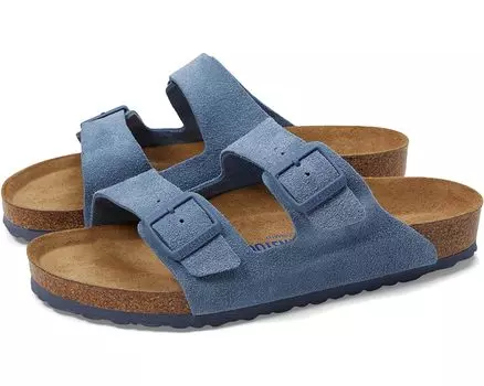 Сандалии Birkenstock Arizona Soft Footbed - Suede, цвет Elemental Blue