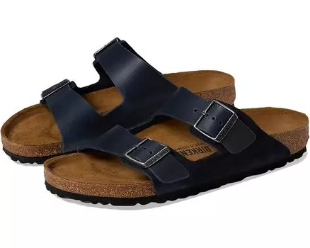 Сандалии Birkenstock Arizona - Suede/Oiled Leather, цвет Midnight
