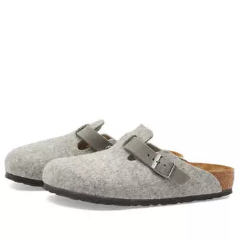 Сандалии Birkenstock Boston, цвет Light Grey Authentic Felt