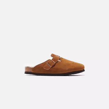 Сандалии Birkenstock Boston Shearling, цвет Mink/Natural