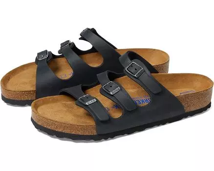 Сандалии Birkenstock Florida Soft Footbed - Oiled Leather, цвет Black Oiled Leather