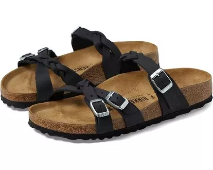 Сандалии Birkenstock Franca Braid - Oiled Leather, черный