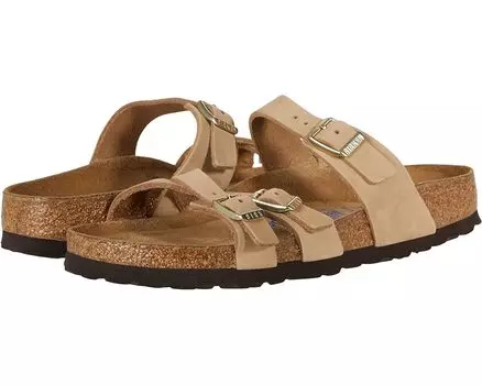 Сандалии Birkenstock Franca Soft Footbed - Nubuck Leather, цвет Sandcastle Nubuck