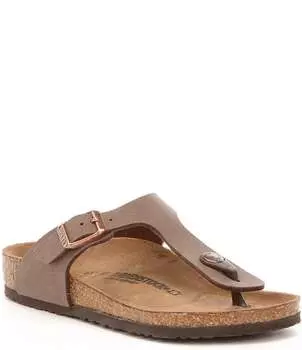 Сандалии Birkenstock Gizeh без шнуровки с пряжкой для девочек (для малышей), коричневый