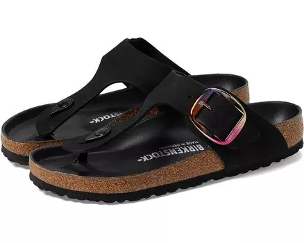 Сандалии Birkenstock Gizeh Big Buckle Iridescent, черный