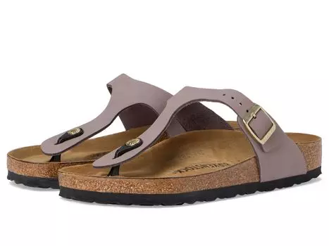 Сандалии Birkenstock Gizeh - Nubuck Leather, цвет Faded Purple