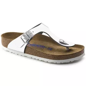 Сандалии Birkenstock Gizeh soft insole, серебряный