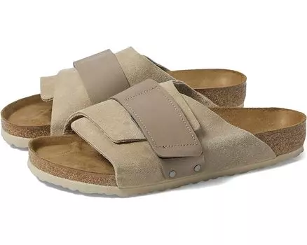 Сандалии Birkenstock Kyoto - Suede (Unisex), цвет Gray Taupe