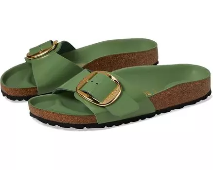 Сандалии Birkenstock Madrid Big Buckle High Shine, цвет Green Tea