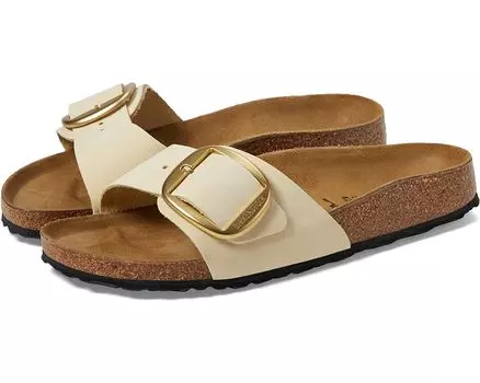 Сандалии Birkenstock Madrid Big Buckle - Nubuck Leather, экрю
