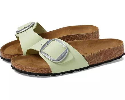 Сандалии Birkenstock Madrid Big Buckle - Nubuck Leather, цвет Faded Lime