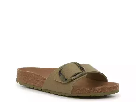 Сандалии Birkenstock Madrid Vegan с большой пряжкой — женские, темно-зеленые