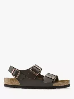 Сандалии Birkenstock Milano из натуральной кожи, темно-коричневые