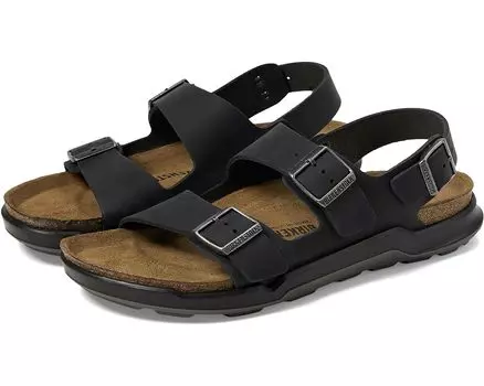 Сандалии Birkenstock Milano Rugged, цвет Black Oiled Leather