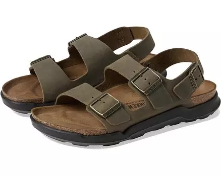 Сандалии Birkenstock Milano Rugged, цвет Faded Khaki Oiled Leather