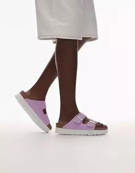 Сандалии Birkenstock Papillio Arizona на гибкой платформе розового цвета