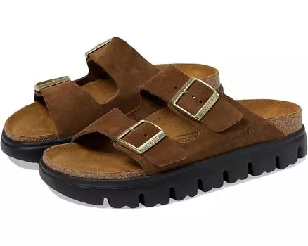 Сандалии Birkenstock Papillio by Birkenstock Arizona Chunky Sandal - Suede, цвет Dark Tea