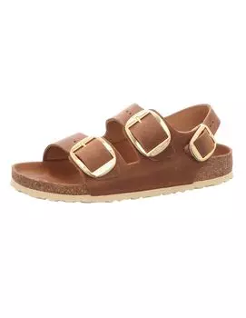 Сандалии Birkenstock Riemchensandale Milano Big Buckle LEOI, коньячный