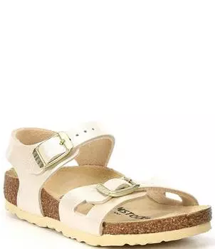 Сандалии Birkenstock Rio Birko-Flor для девочек (для младенцев), слоновая кость