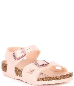 Сандалии Birkenstock Rio Birko-Flor для девочек (для малышей), розовый