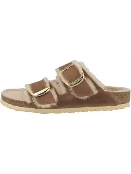 Сандалии Birkenstock Sandale Arizona Big Buckle Lammfell geltes Nubukleder normal, коричневый