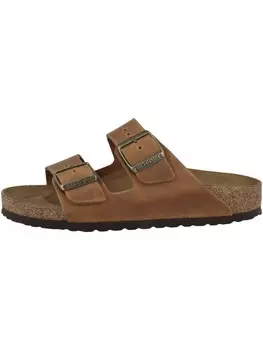 Сандалии Birkenstock Sandale Arizona geltes Naturleder schmal, коричневый