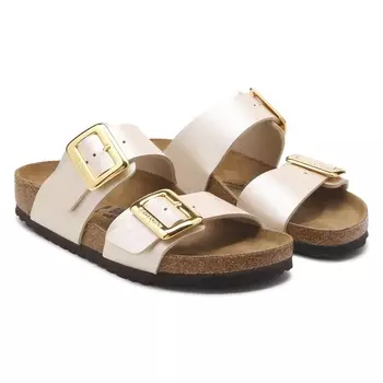 Сандалии Birkenstock Sydney luxe с пряжкой и удобной стелькой, graceful pearl white