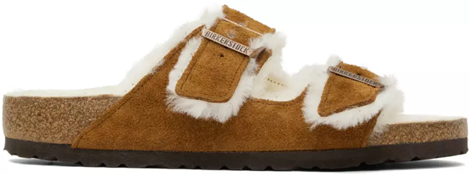 Сандалии Birkenstock Tan Regular из овчины Arizona