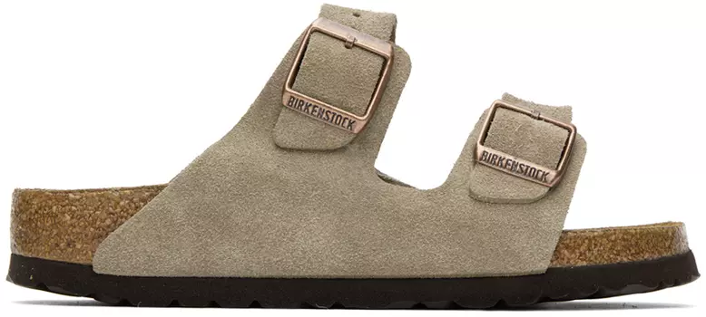 Сандалии Birkenstock Taupe узкие с мягкой стелькой Arizona