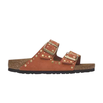 Сандалии Birkenstock Wmns Arizona Rivet Suede Narrow 'Dark Rust', коричневый