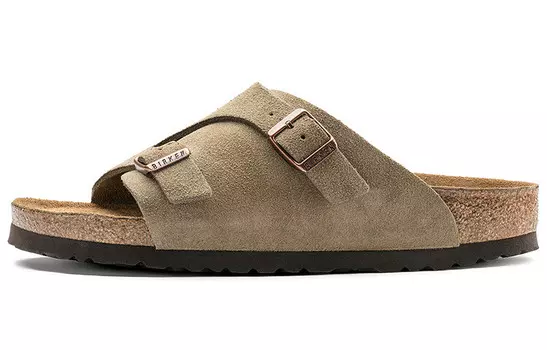 Сандалии Birkenstock Zrich Series Cowhide Suede Fashion Beige Version Sandals