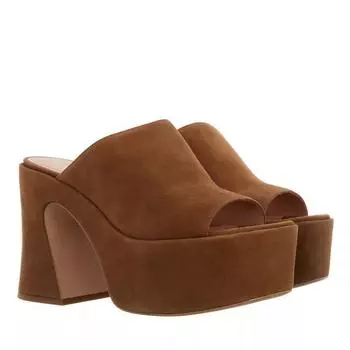 Сандалии bobi suede platform sandal Coach, коричневый