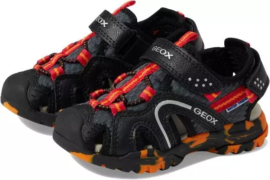 Сандалии Borealis 21 (Toddler/Little Kid/Big Kid) Geox, цвет Black/Red