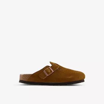 Сандалии Boston с пряжками из замши и овчины Birkenstock, цвет mink