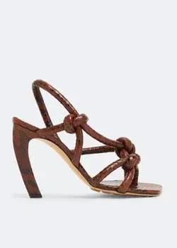 Сандалии BOTTEGA VENETA Jimbo slingback sandals, коричневый