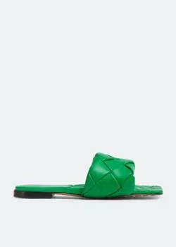 Сандалии Bottega Veneta Lido Flat, зеленый