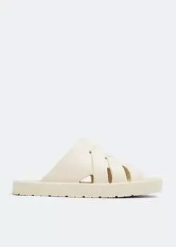 Сандалии BOTTEGA VENETA Plat slide sandals, бежевый