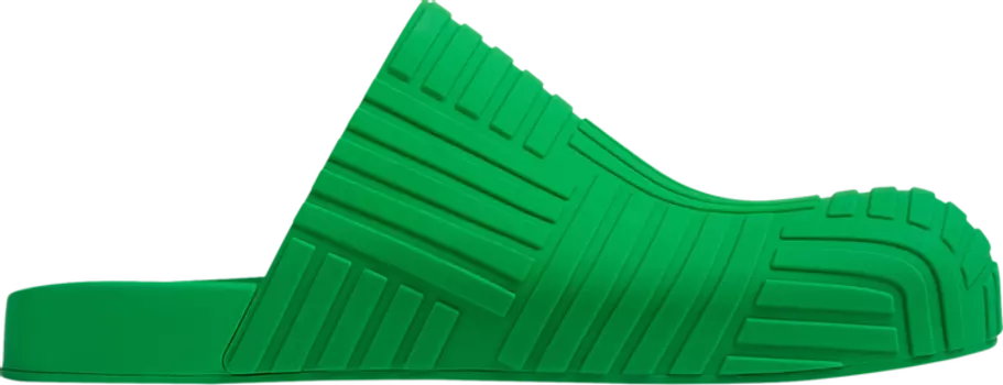 Сандалии Bottega Veneta Rubber Clog Slide Parakeet, зеленый