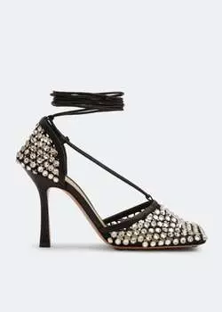 Сандалии Bottega Veneta Sparkle Stretch, черный