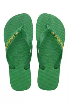 Сандалии Brasil с неоновым логотипом Havaianas, зеленый