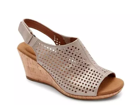 Сандалии Briah на танкетке Rockport, серо-коричневый